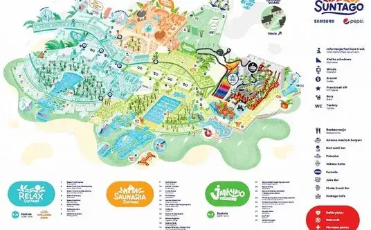 Mapa stref Suntago